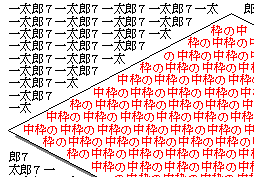 図形枠の流し込みや回り込み