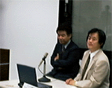 発表会席上